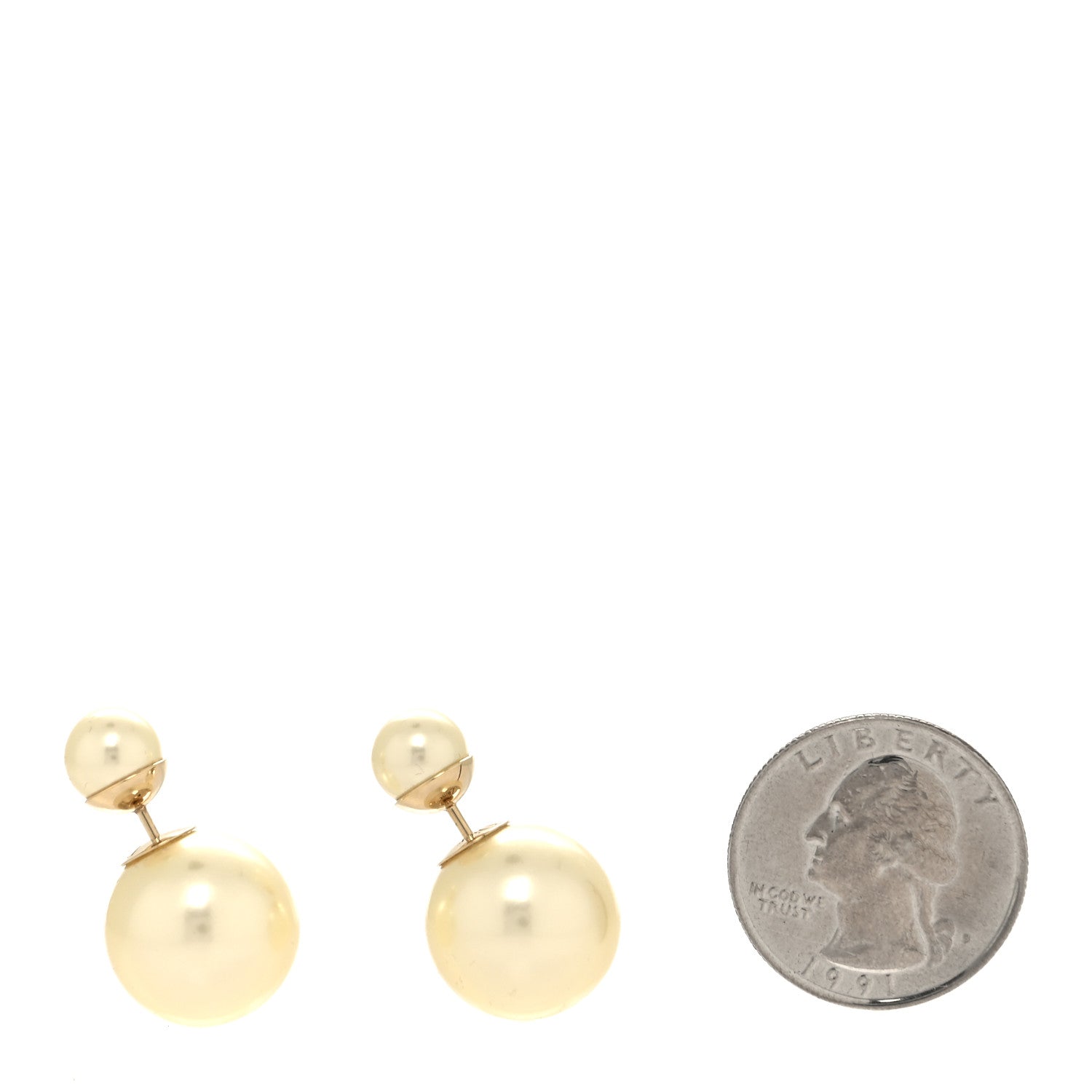 Christian Dior Pearl Mise En Dior Tribal Earrings Gold 2 of 4