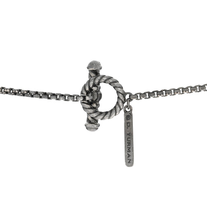 David Yurman Darkened Sterling Silver Black Onyx Hematite Quatrefoil Bead Chain Necklace 4 of 4
