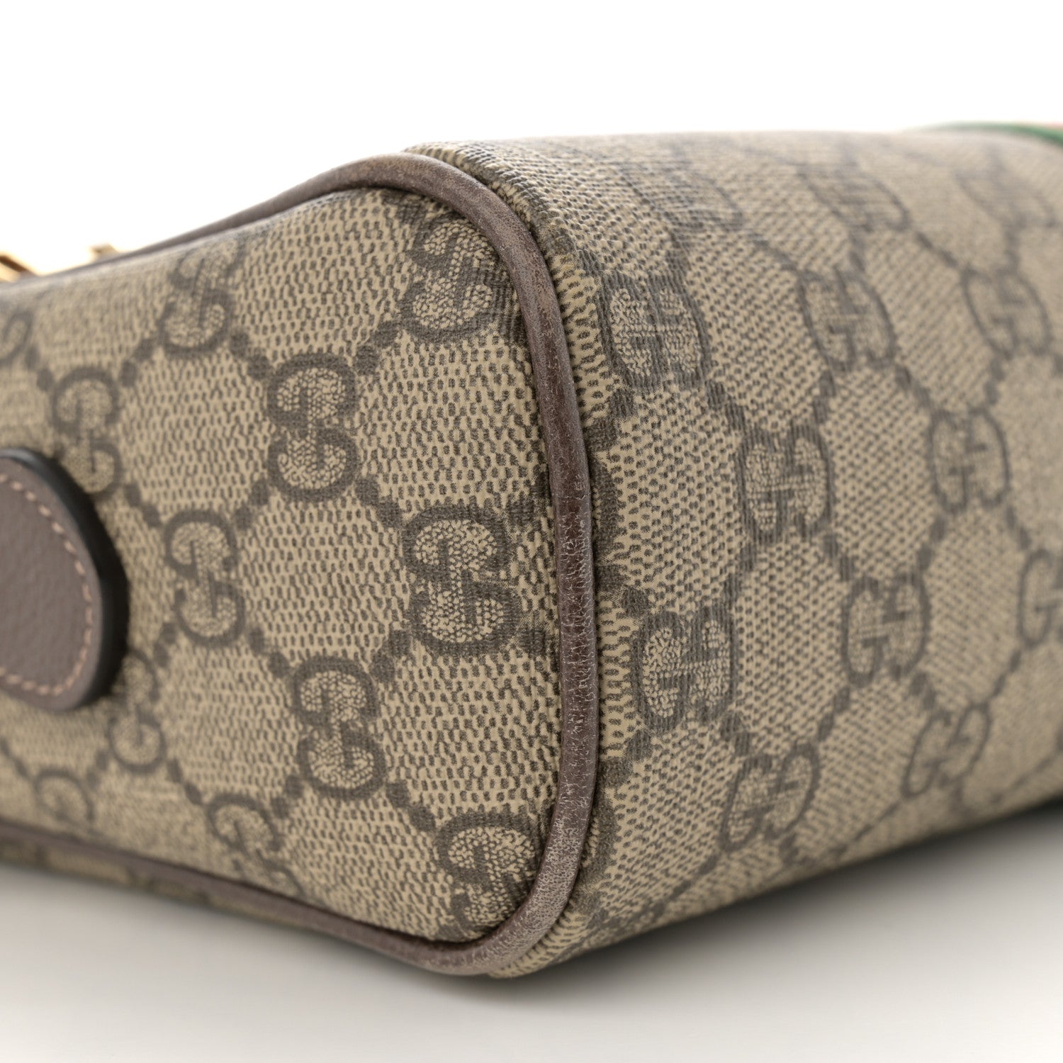 Gucci GG Supreme Monogram Web Small Ophidia Shoulder Bag Brown 9 of 12