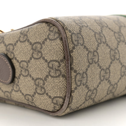 Gucci GG Supreme Monogram Web Small Ophidia Shoulder Bag Brown 9 of 12
