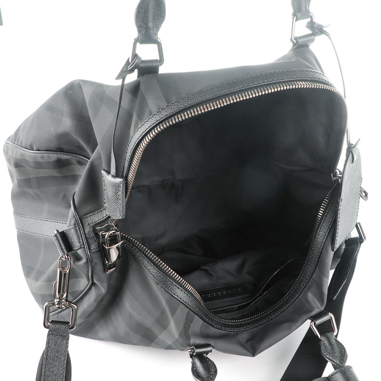 Nylon Smoked Check Holdall 52 Black