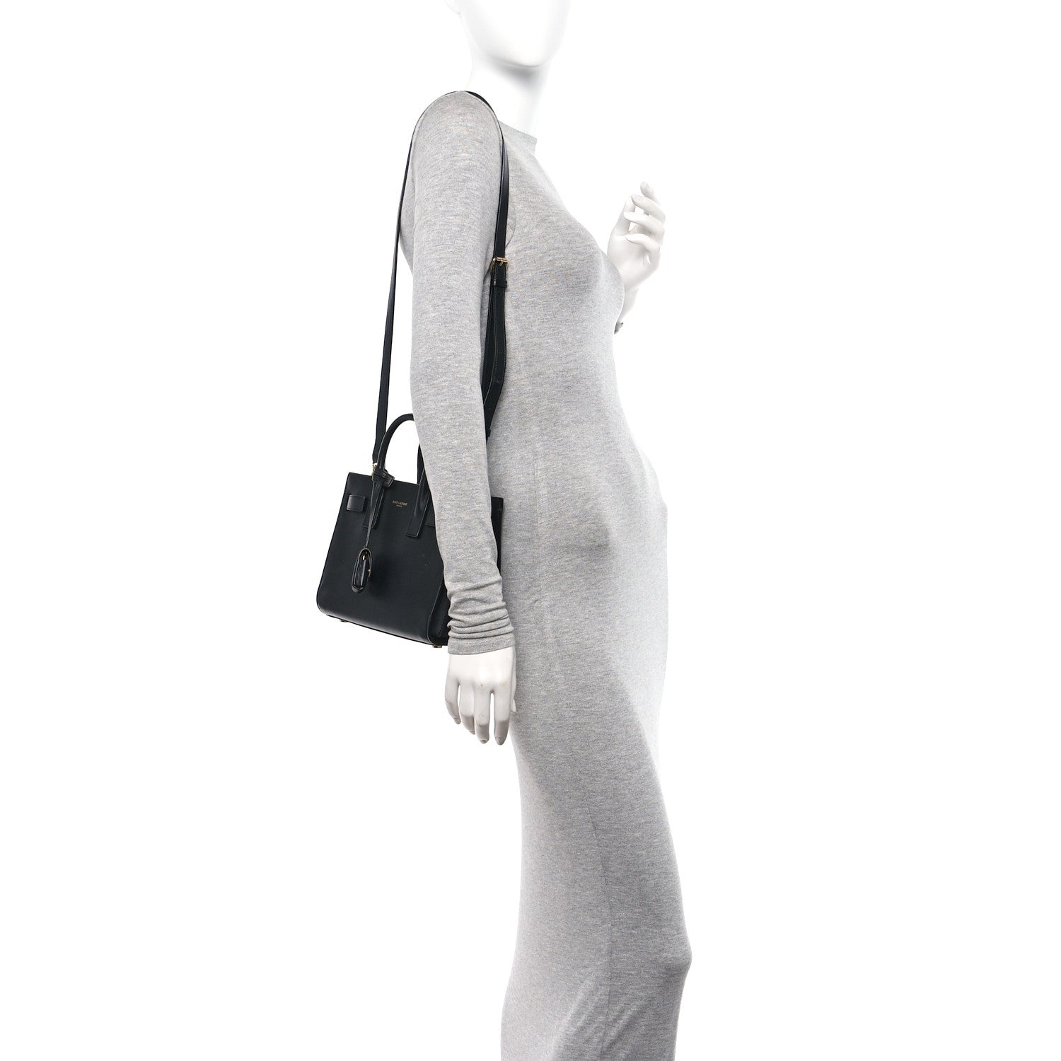 Saint Laurent Grained Calfskin Nano Sac De Jour Black 2 of 10
