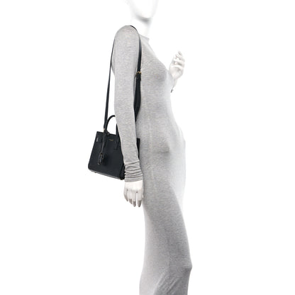 Saint Laurent Grained Calfskin Nano Sac De Jour Black 2 of 10