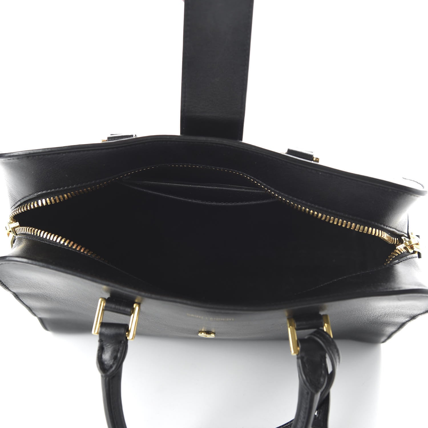 Saint Laurent Calfskin Monogram Baby Cabas Black 5 of 9