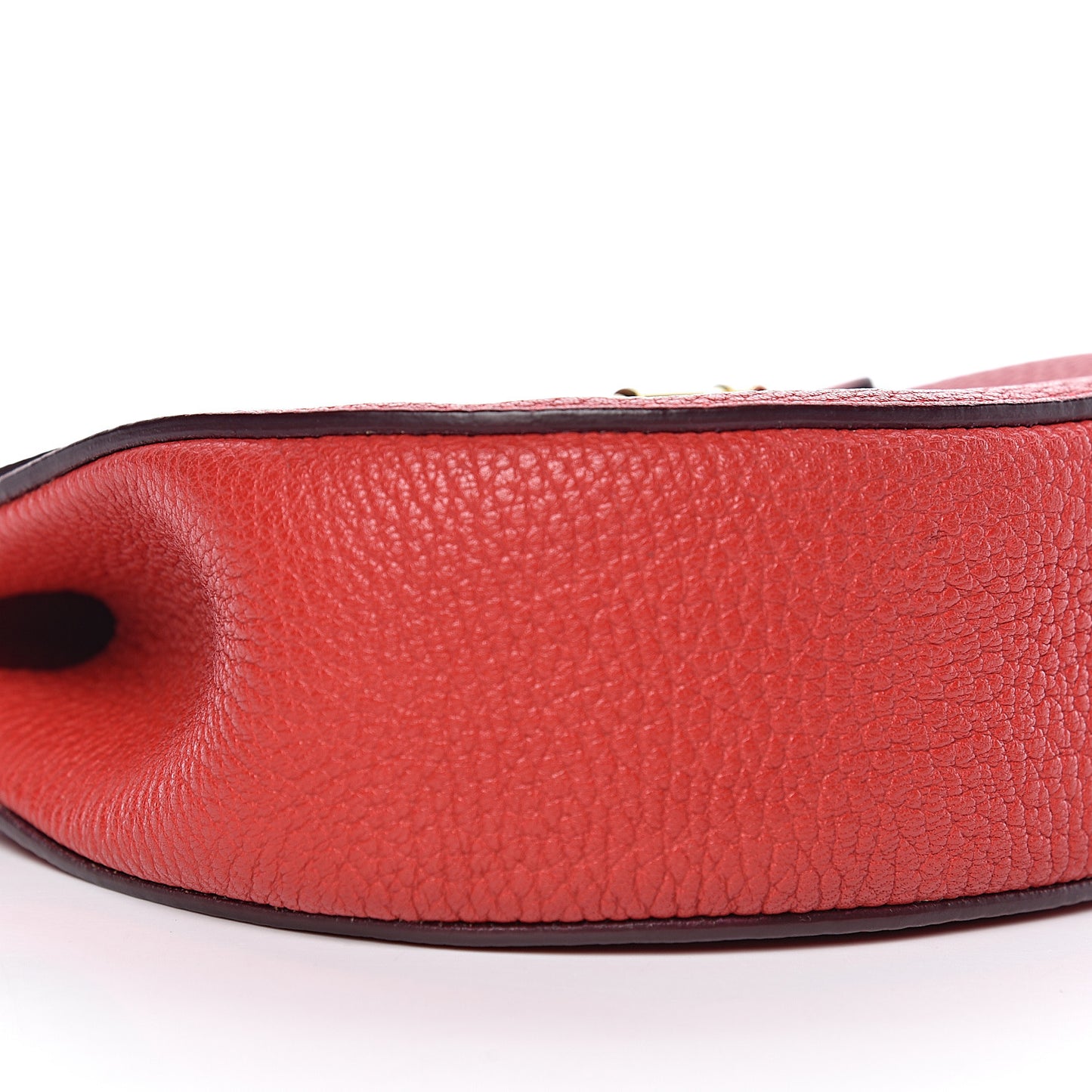 Grained Lambskin Mini Drew Shoulder Bag Plaid Red