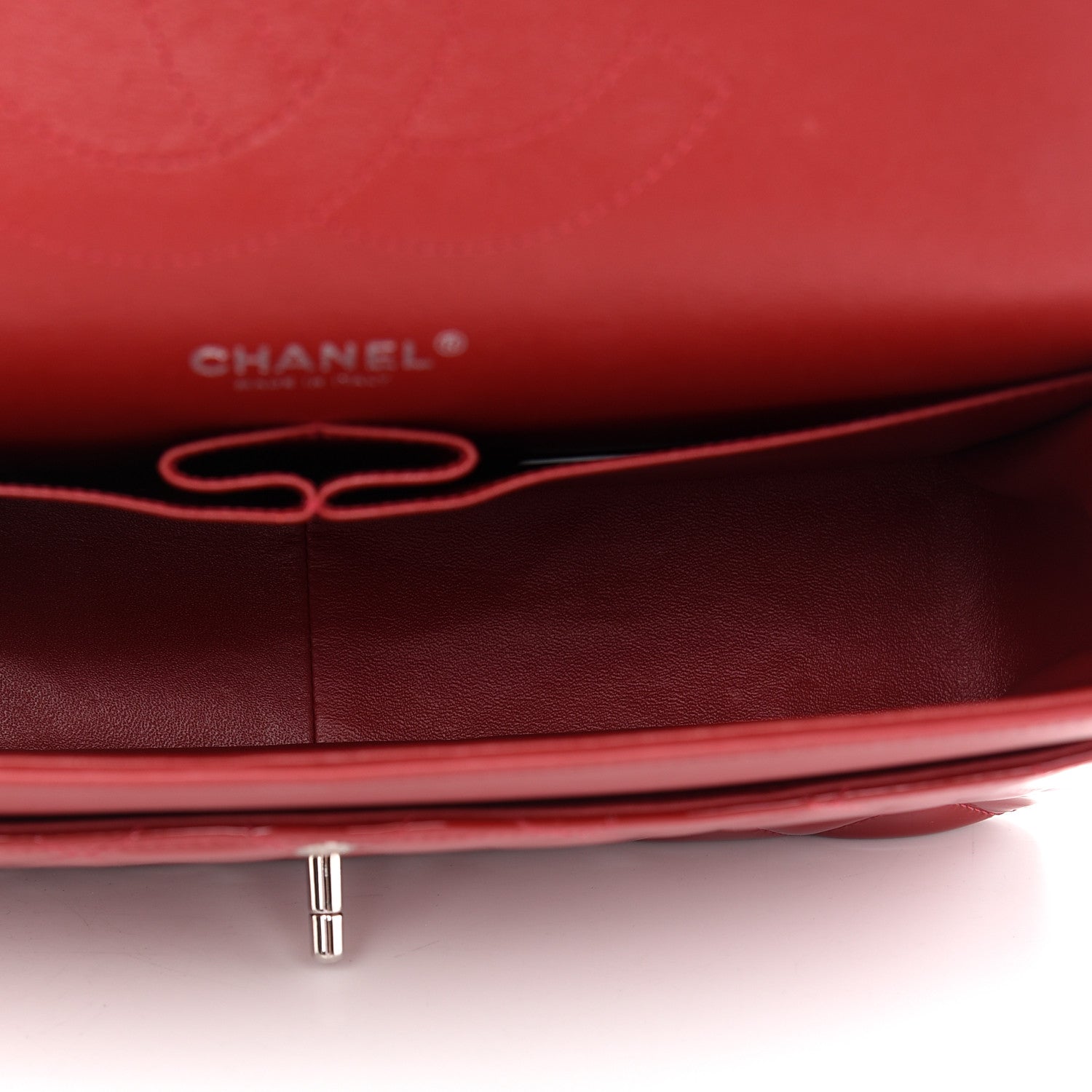Chanel Patent Quilted Jumbo Double Flap Red 4 of 8