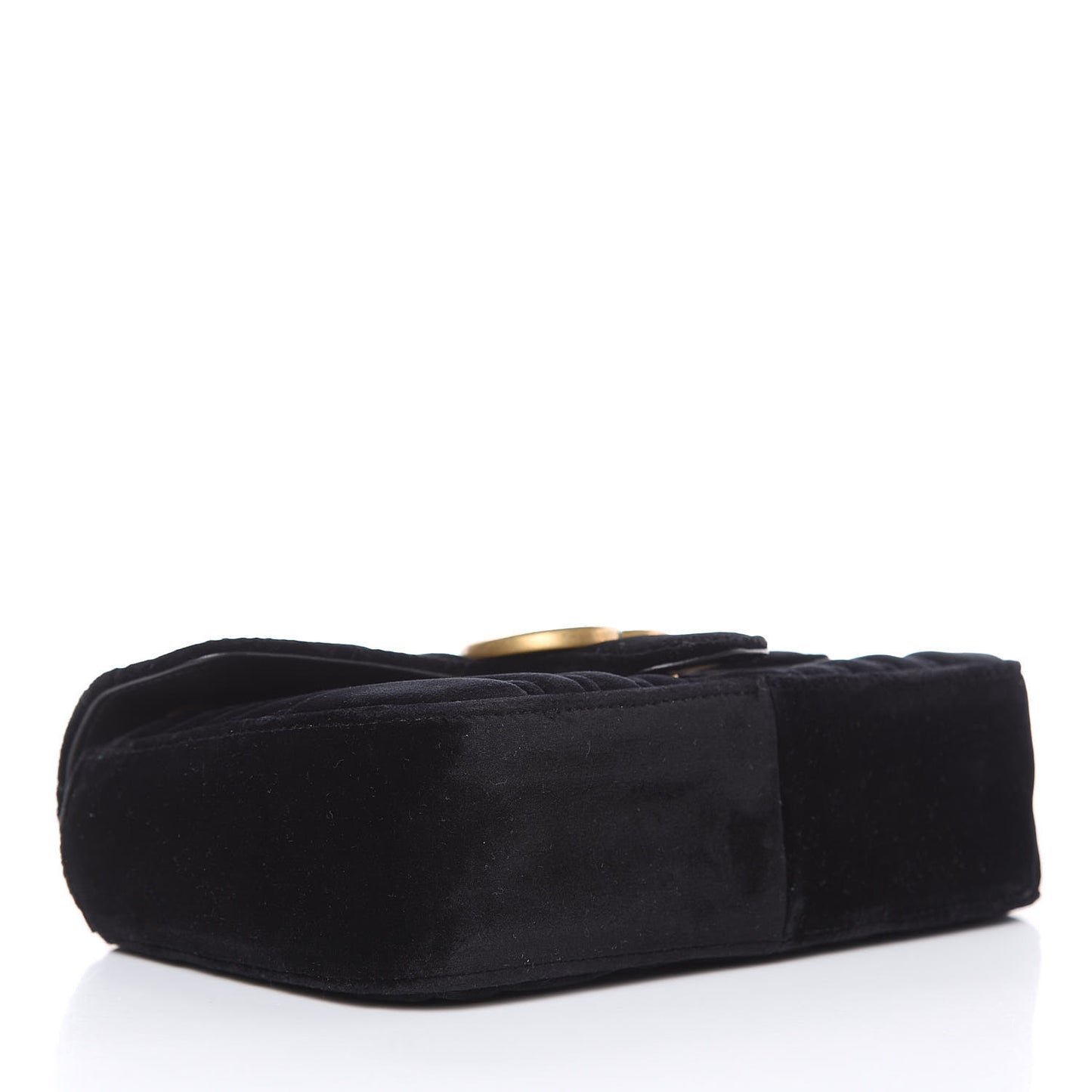Velvet Matelasse Mini GG Marmont Shoulder Bag Black