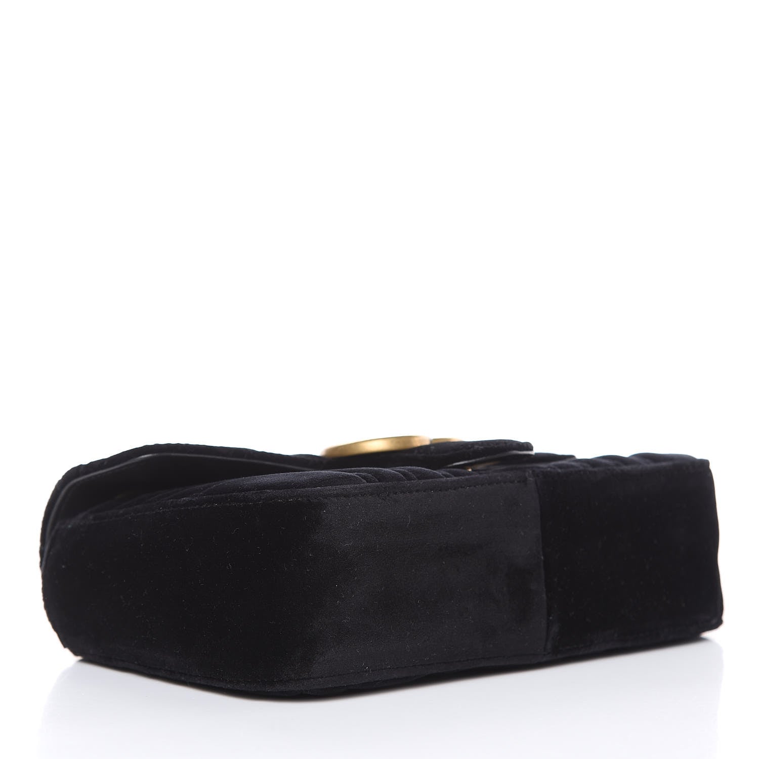 Gucci Velvet Matelasse Mini GG Marmont Shoulder Bag Black 4 of 7
