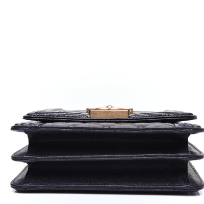 Chanel Caviar Quilted North South Boy Flap Black 10 of 15