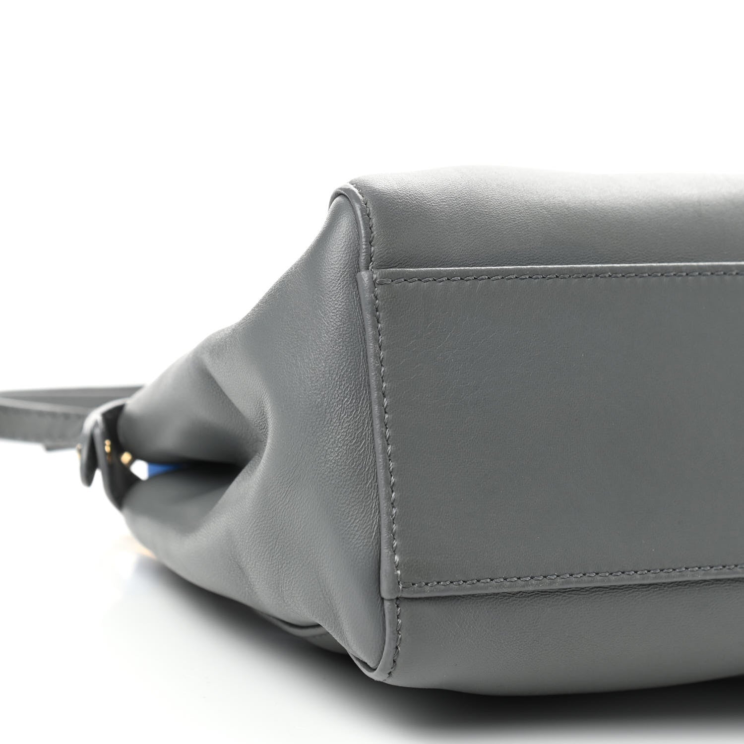 Fendi Nappa Colorblock Mini Peekaboo Iconic Satchel Grigio Chiaro Fragola Blue 7 of 9