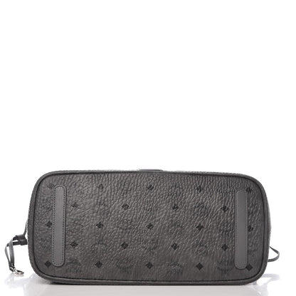 MCM Visetos Medium Liz Reversible Shopper Tote Phantom Grey 9 of 17