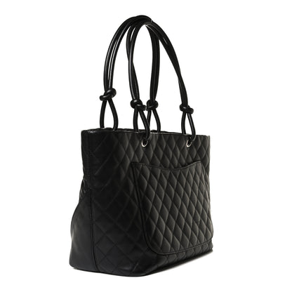 Chanel Calfskin Quilted Large Cambon Tote Black 3 of 19