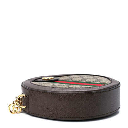 Gucci GG Supreme Monogram Web Mini Ophidia Round Shoulder Bag Brown 5 of 13