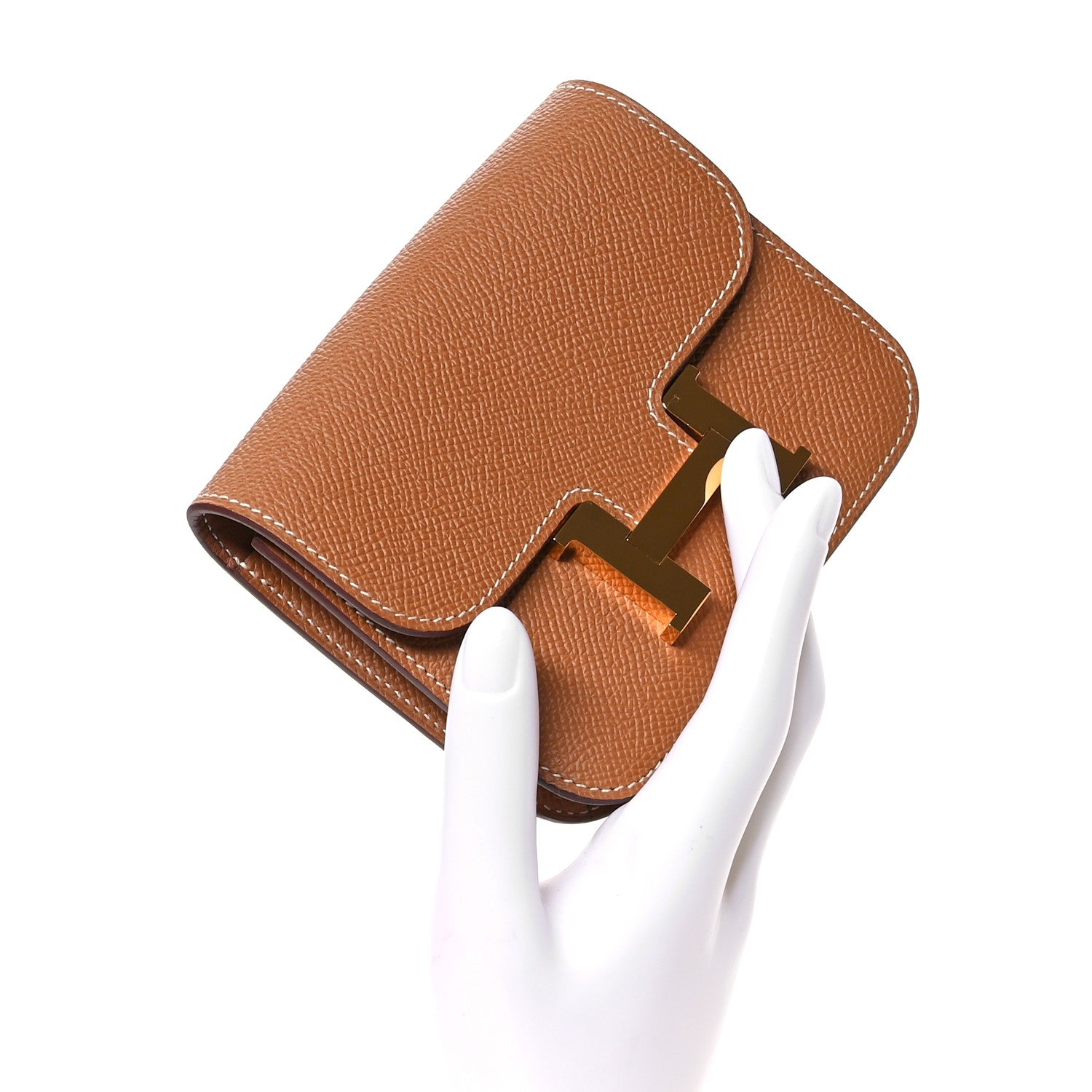 Hermes Epsom Constance Slim Wallet Gold 2 of 9