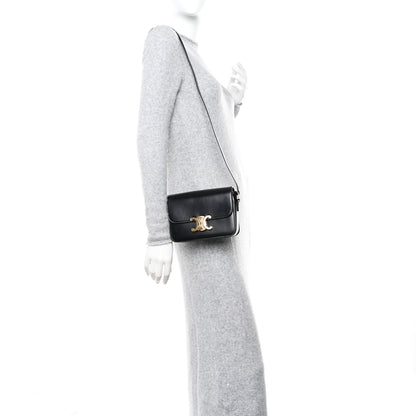 Celine Shiny Calfskin Small Triomphe Black 2 of 9