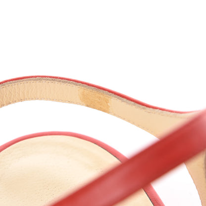 Chanel Lambskin Chain Flat Sandals 36 Red 16 of 18