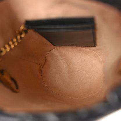 Gucci Calfskin Matelasse Mini GG Marmont 2.0 Bucket Bag Black 5 of 8