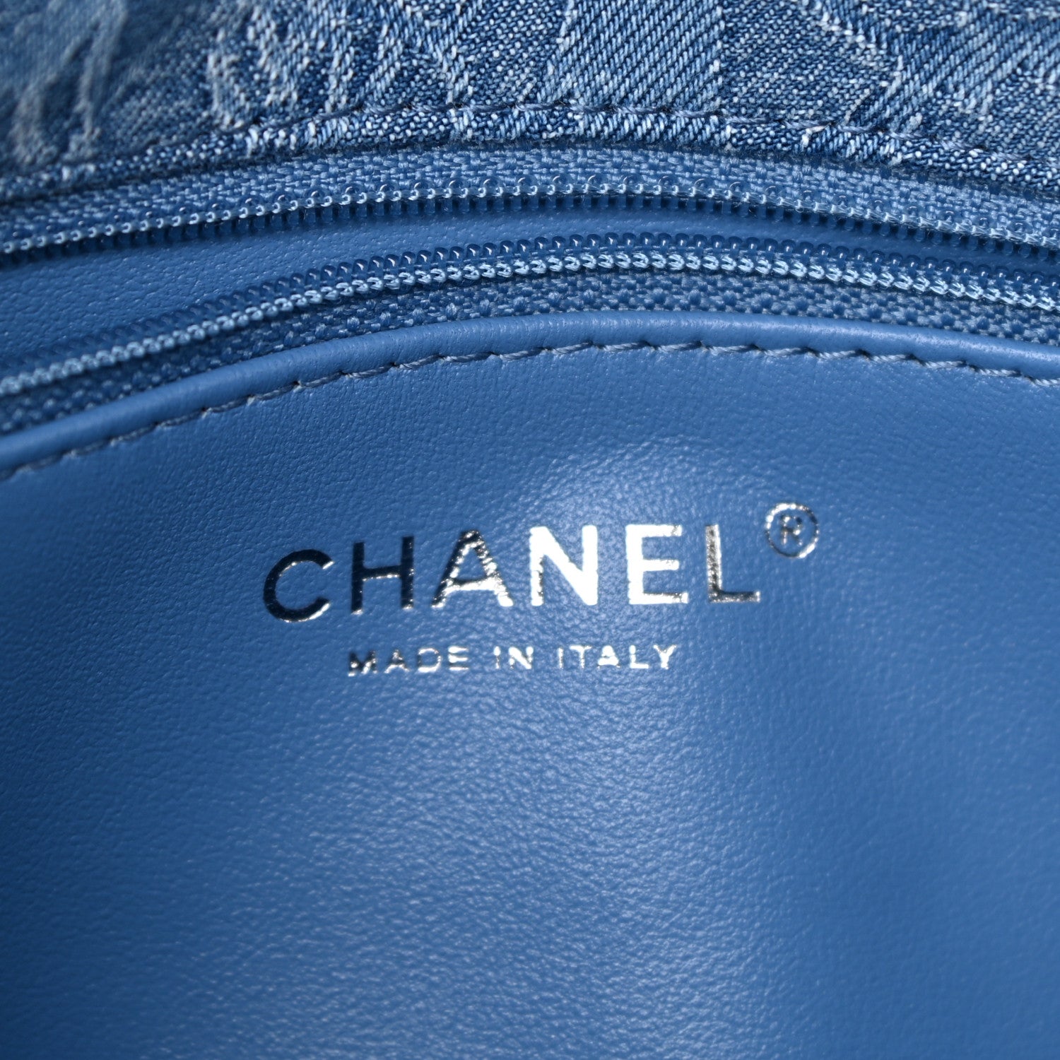 Chanel Denim Quilted Medium Camellia Sweetheart Flap Blue 5 of 10