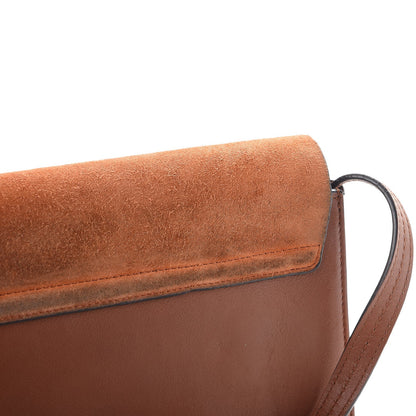 Chloe Suede Calfskin Small Faye Shoulder Bag Tobacco 9 of 10