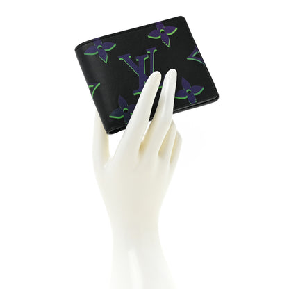 Louis Vuitton Calfskin Monogram Spotlight Multiple Wallet Black Multicolor 2 of 11