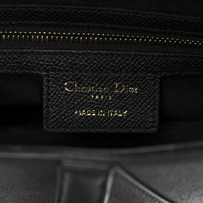 Christian Dior Grained Calfskin Saddle Bag Black 6 of 10
