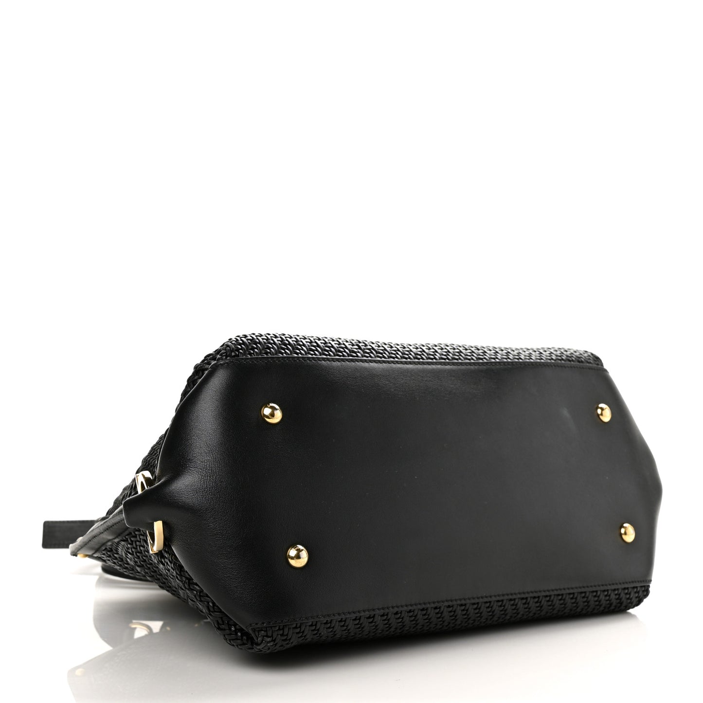 Woven Nappa Sofia Satchel Black