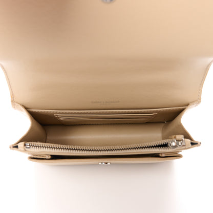 Saint Laurent Calfskin Monogram Sunset Chain Wallet Nude Powder 5 of 14