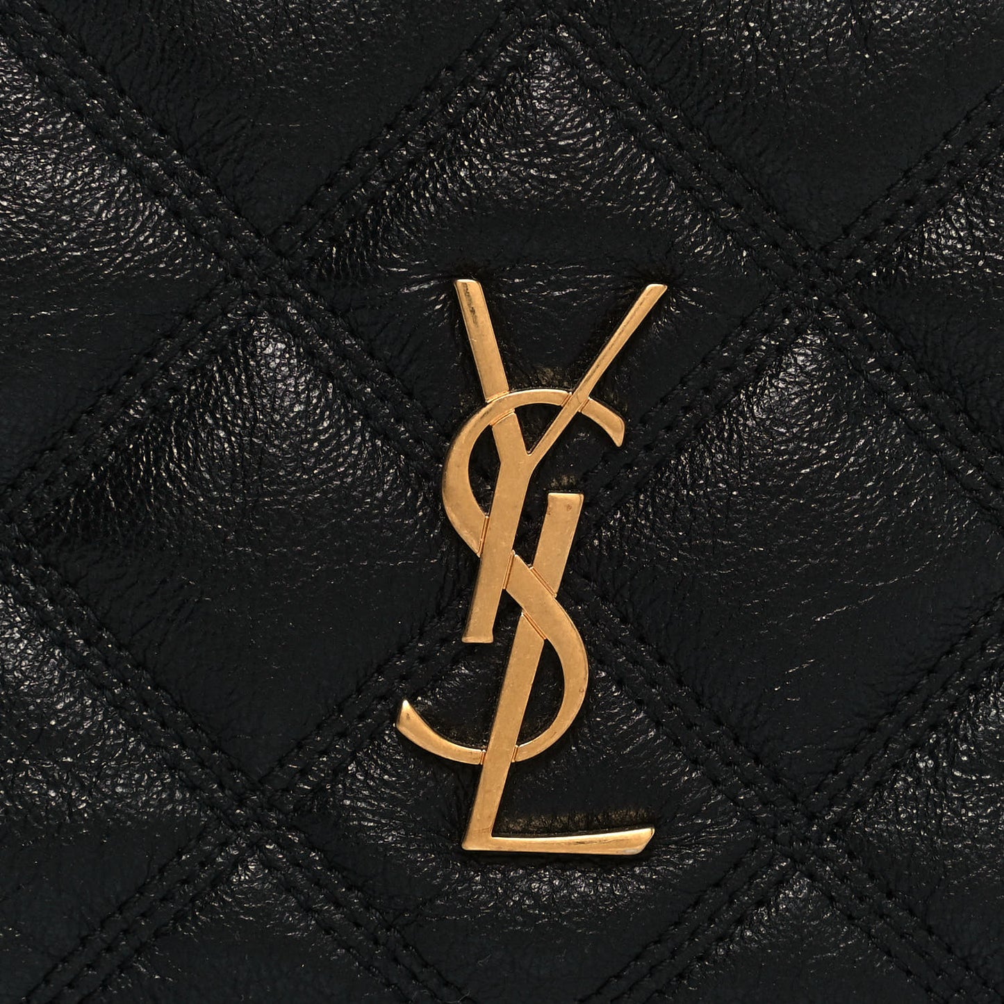 Grained Lambskin Quilted Mini Becky Double Zip Bag Black