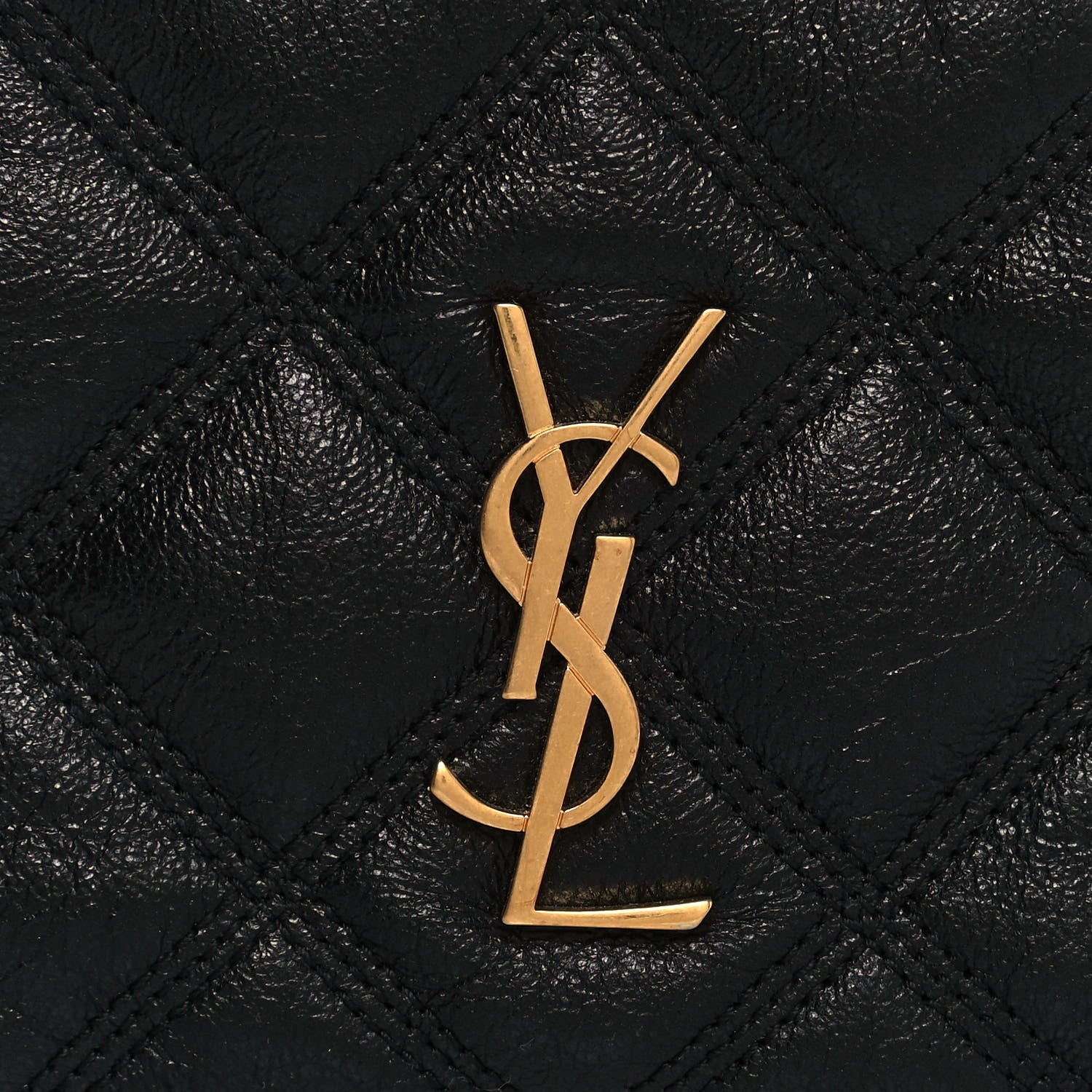 Saint Laurent Grained Lambskin Quilted Mini Becky Double Zip Bag Black 13 of 13