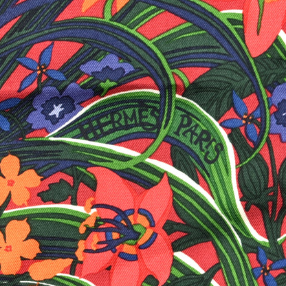 Hermes Silk Tyger Tyger Scarf 90 Saumon Corail Vert 3 of 5