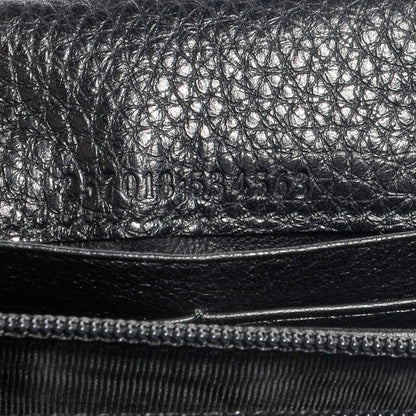 Gucci Leather Bamboo Continental Wallet Black 7 of 8