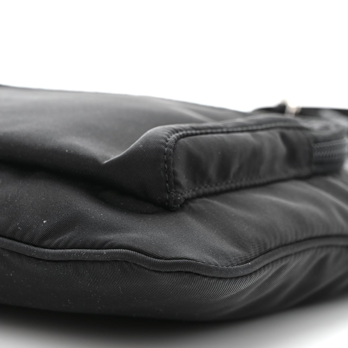 Nylon Vela Flat Messenger Bag Black