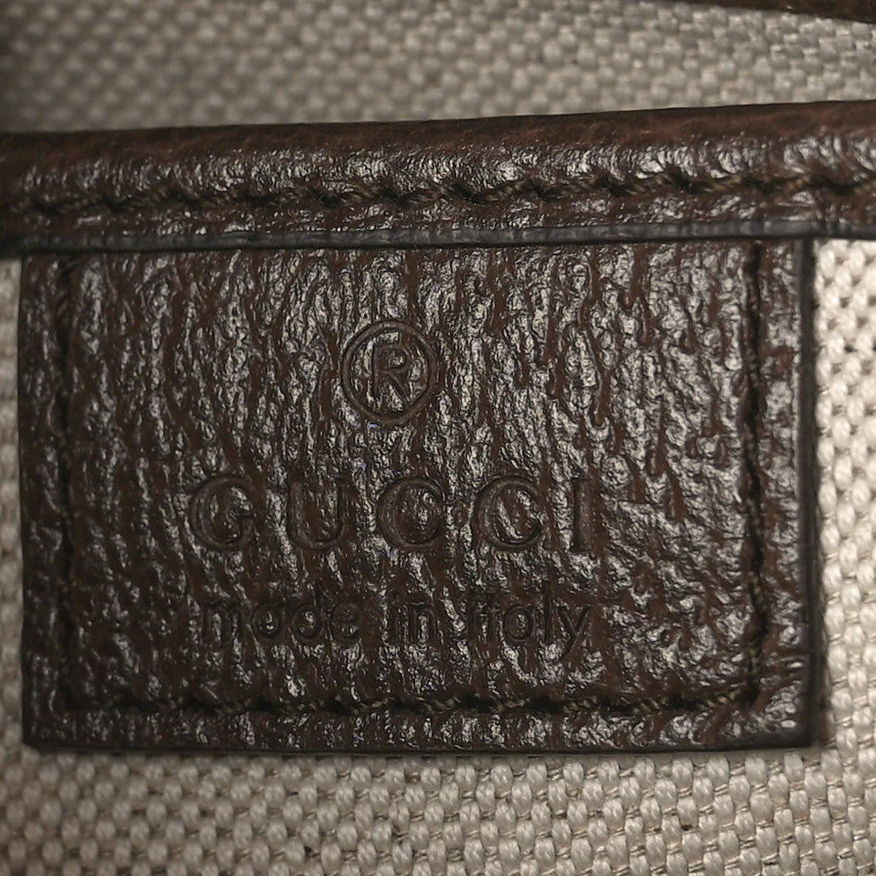 Monogram Jumbo GG Textured Dollar Calfskin Web Small Bamboo 1947 Top Handle Bag Camel Ebony New Acero