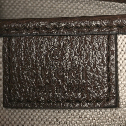 Gucci Monogram Jumbo GG Textured Dollar Calfskin Web Small Bamboo 1947 Top Handle Bag Camel Ebony New Acero 7 of 9