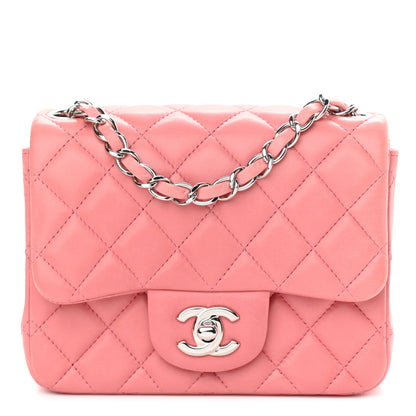 Chanel Lambskin Quilted Mini Square Flap Pink 1 of 10