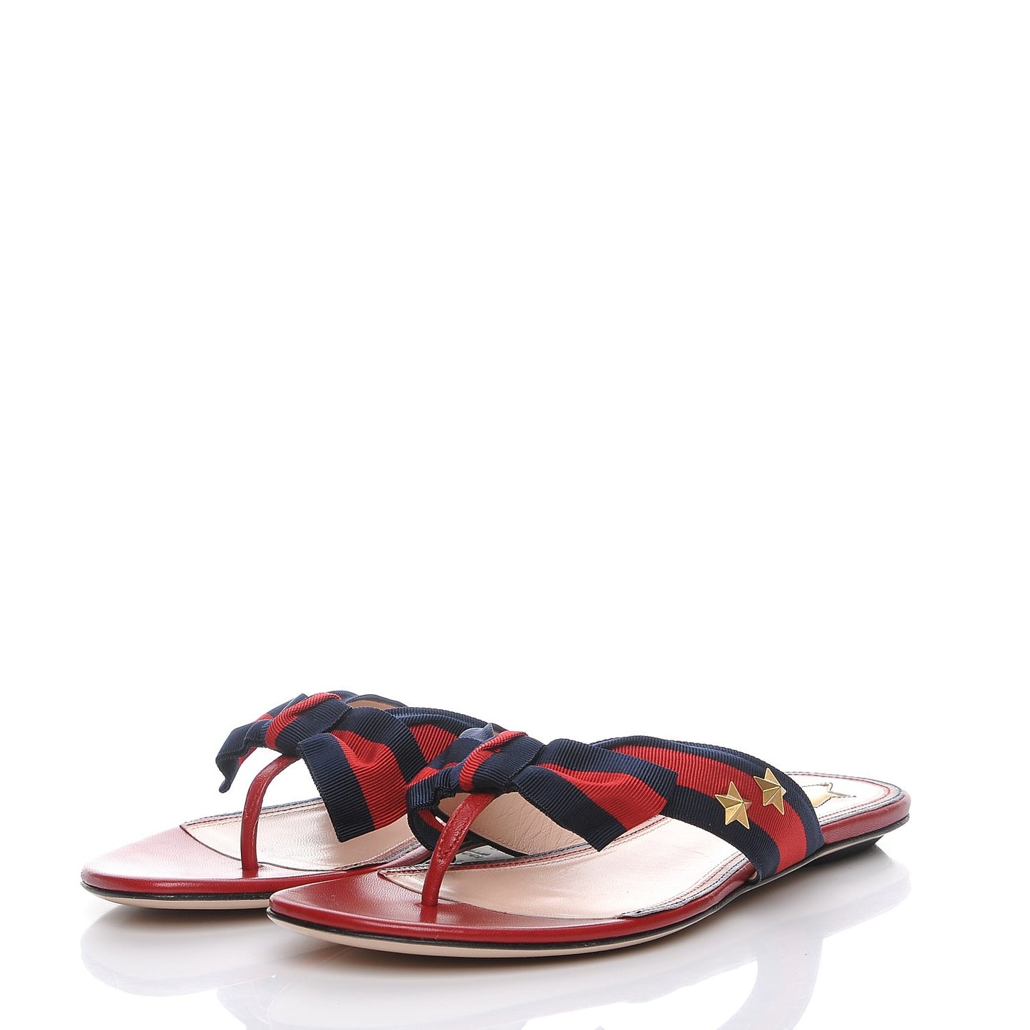 Grosgrain Web Thong Sandals 38 Hibiscus Red