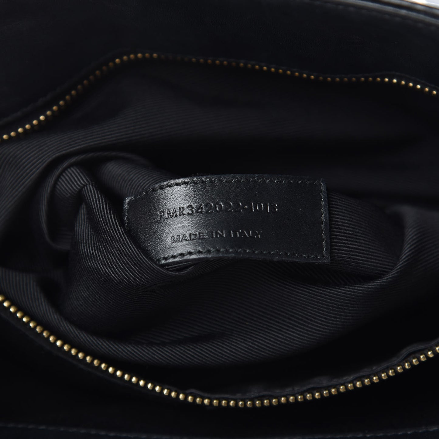 Lambskin Matelasse Chevron Monogram Shopping Bag Black