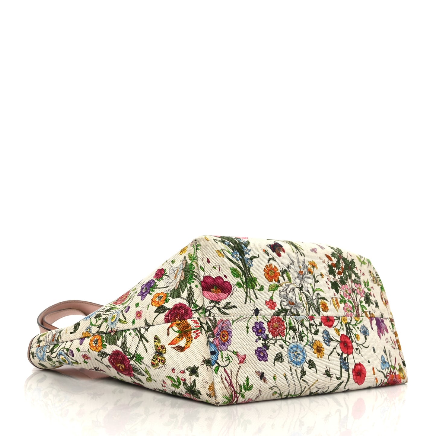 Canvas Flora Floral Medium Jolicoeur Tote White