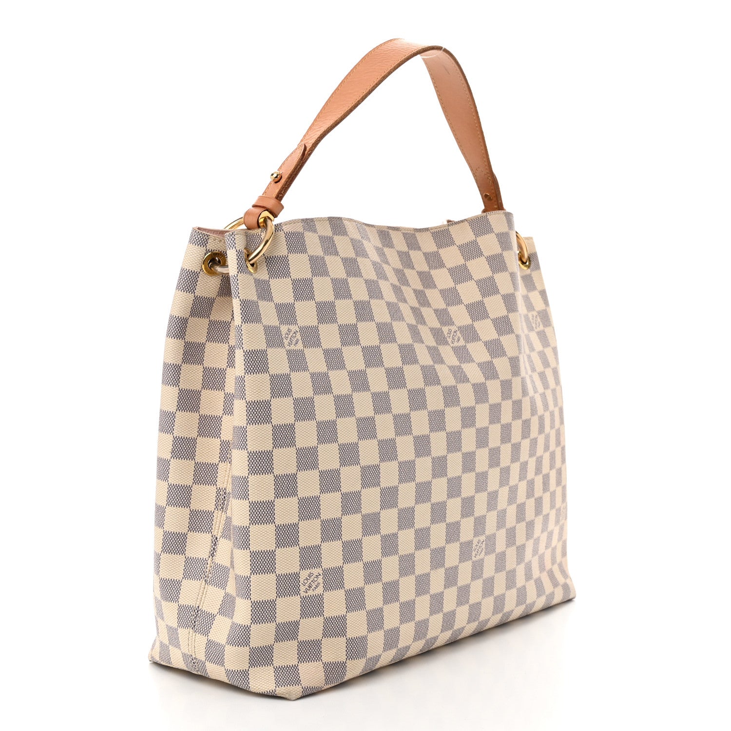 Louis Vuitton Damier Azur Graceful MM Rose Ballerine 3 of 12