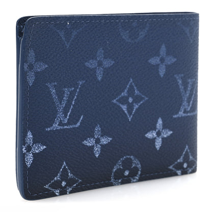 Louis Vuitton Monogram Gradient Multiple Wallet Navy Blue 3 of 8
