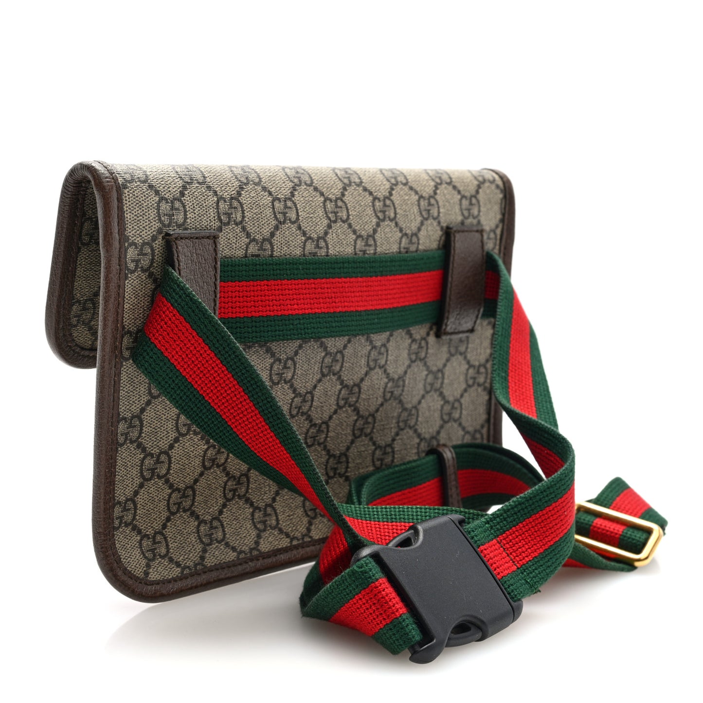 GG Supreme Monogram Neo Vintage Web Belt Bag Brown