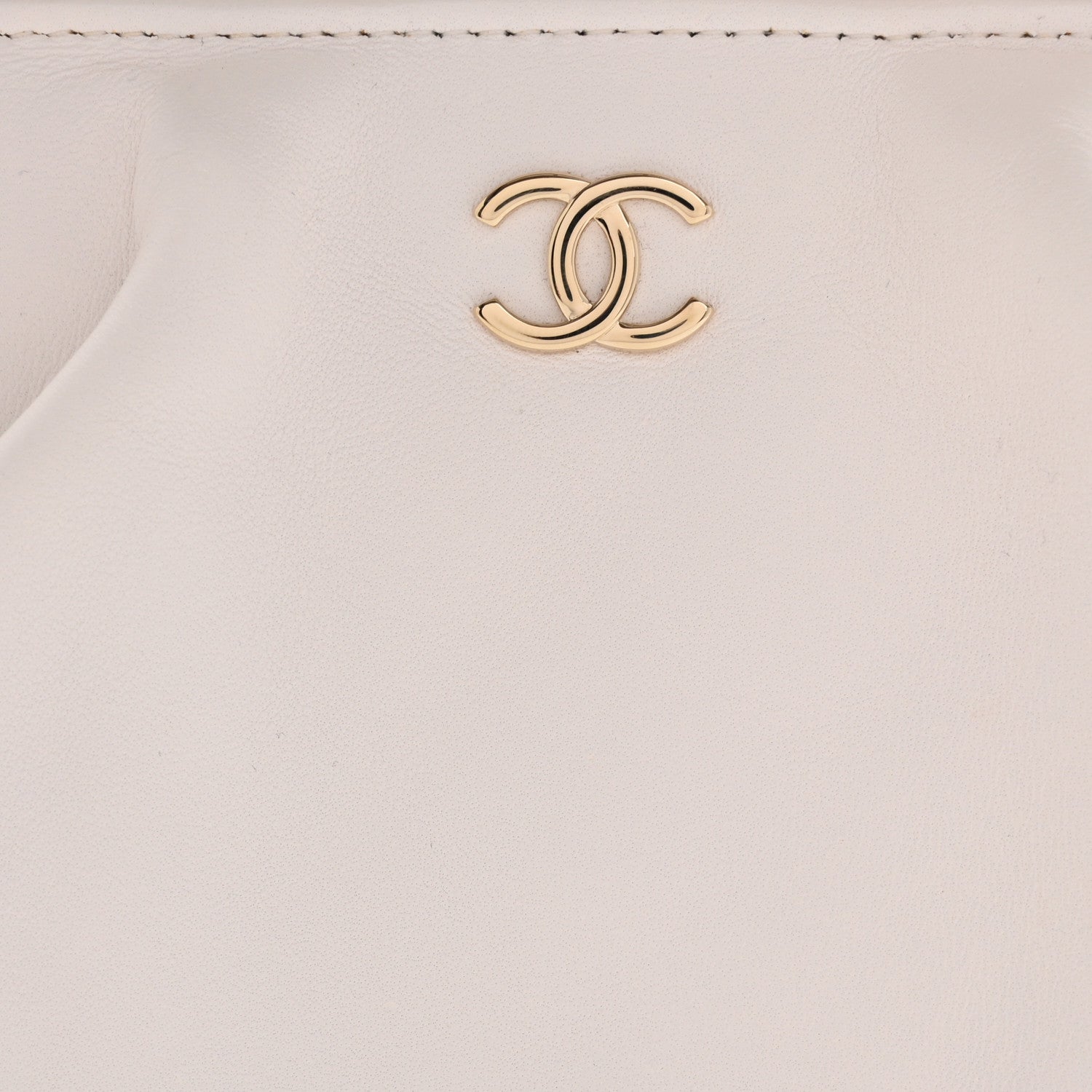 Chanel Lambskin Quilted Wave Clutch White 8 of 12