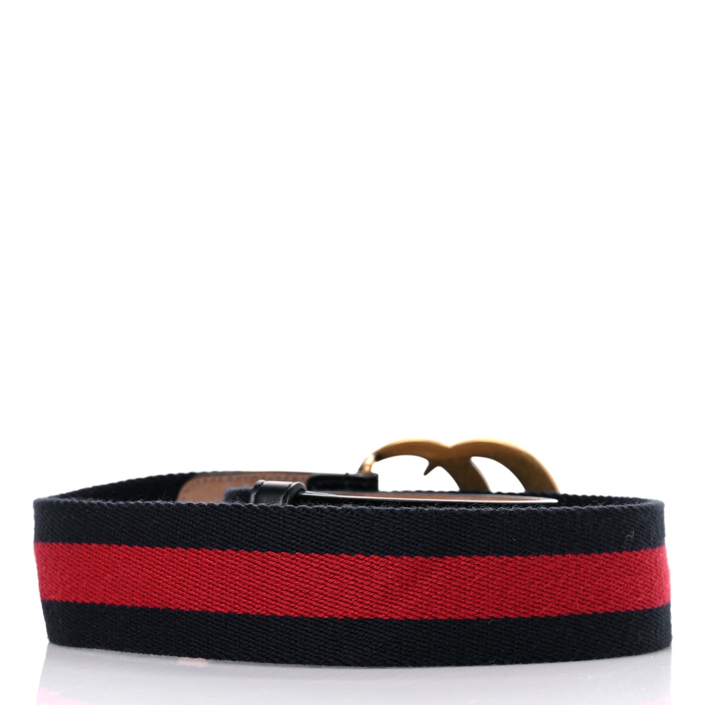 Nylon Calfskin Double G Web 40mm Belt 80 32 Blue Red Black