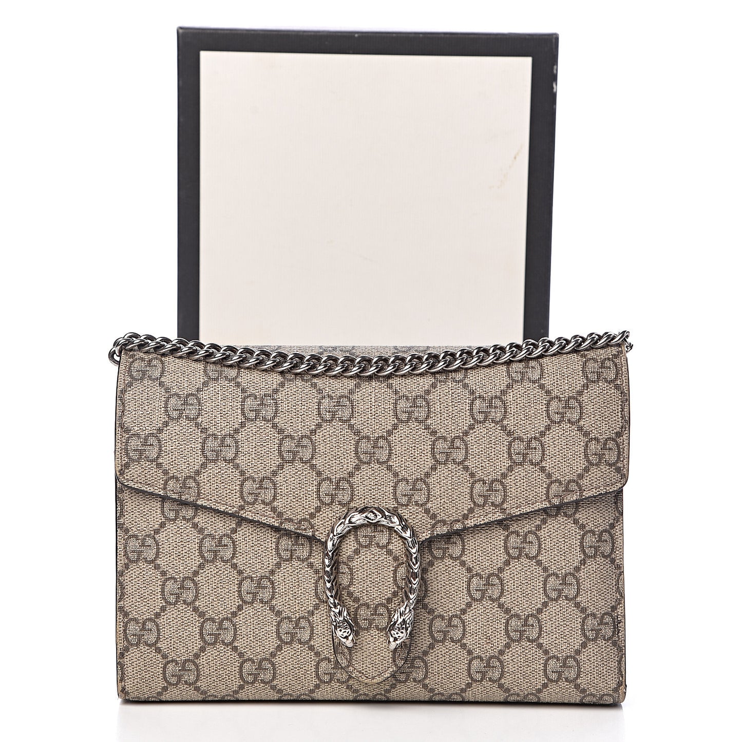 GG Supreme Monogram Mini Dionysus Chain Wallet Beige Pink