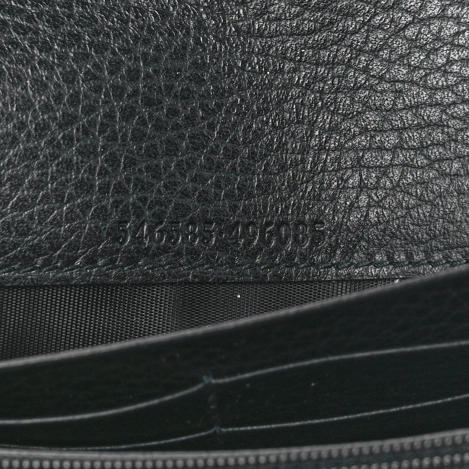 Gucci Calfskin Petite GG Marmont Wallet Chain Bag Black 6 of 12