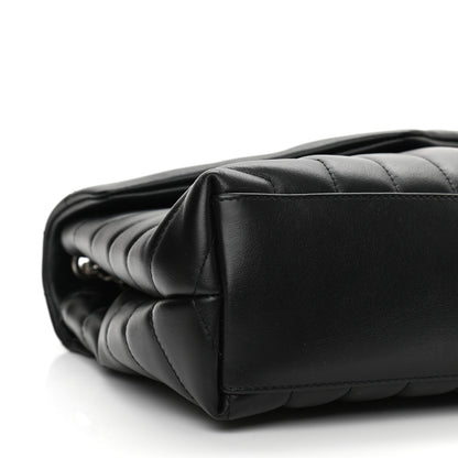 Saint Laurent Calfskin Y Quilted Monogram Small Loulou Chain Satchel Black 8 of 10