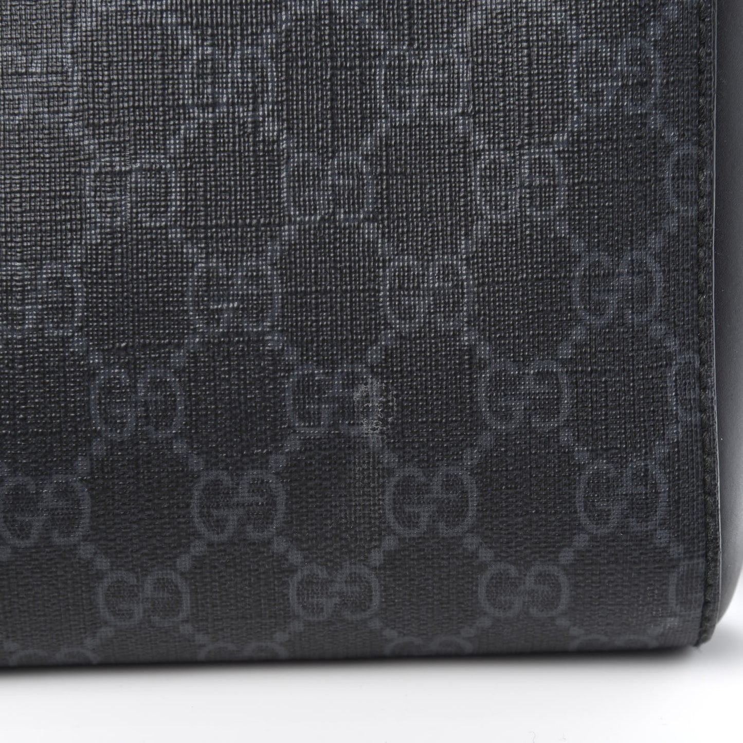 GG Supreme Monogram Web Small Flat Messenger Bag Black Grey