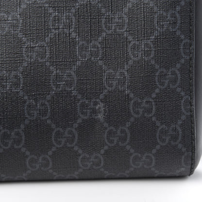 Gucci GG Supreme Monogram Web Small Flat Messenger Bag Black Grey 11 of 11