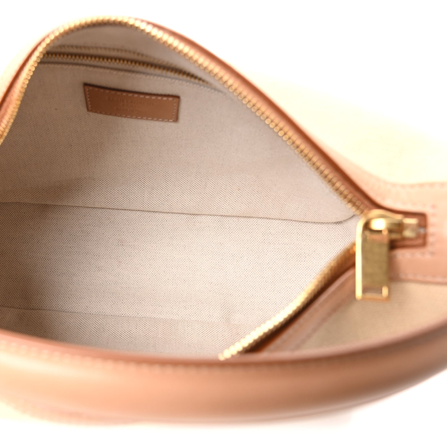 Canvas Calfskin Camera Supple Bag Avorio Vintage Brown