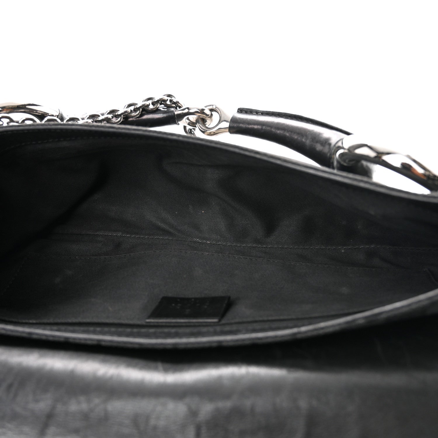 Gucci Monogram Studded Horsebit Clutch Black 5 of 23